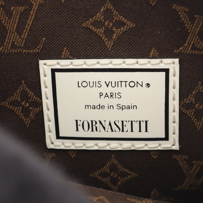 LOUIS VUITTON × FORNASETTI プティット サックプラ モノグラム 2WAY ハンドバッグ PVC レザー ホワイト ブラウン ブラック ルイヴィトン