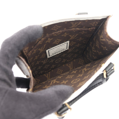 LOUIS VUITTON × FORNASETTI プティット サックプラ モノグラム 2WAY ハンドバッグ PVC レザー ホワイト ブラウン ブラック ルイヴィトン