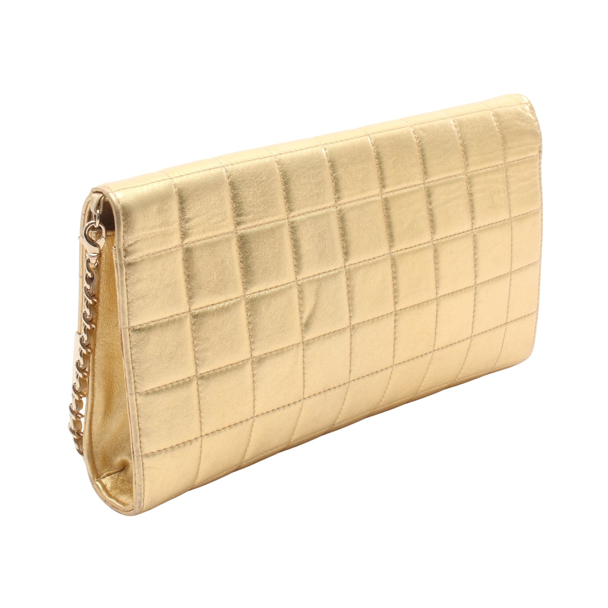チョコバー チェーンショルダーバッグ レザー ゴールド ゴールド金具 シャネル バッグ CHANEL