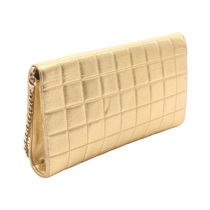 チョコバー チェーンショルダーバッグ レザー ゴールド ゴールド金具 シャネル バッグ CHANEL
