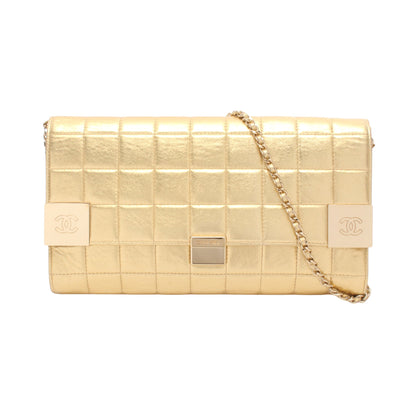 チョコバー チェーンショルダーバッグ レザー ゴールド ゴールド金具 シャネル バッグ CHANEL