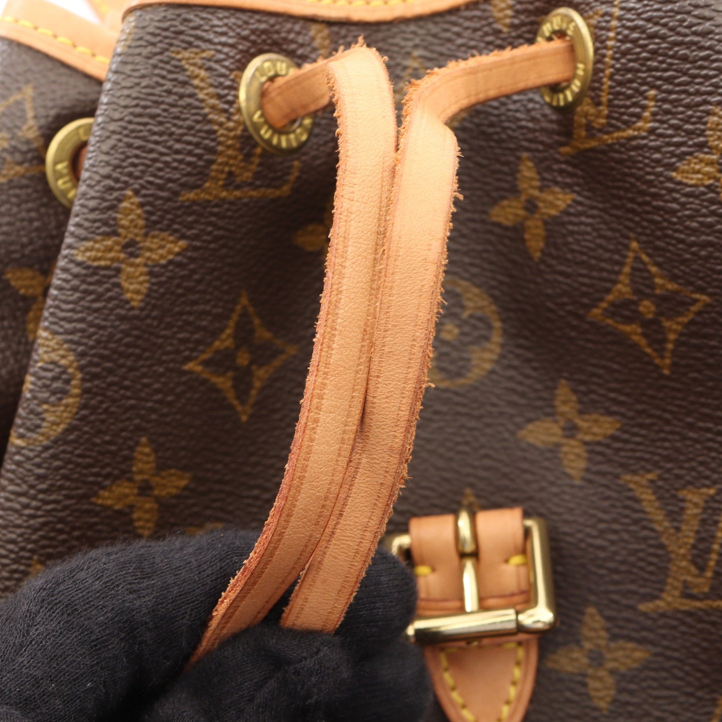 モンスリMM モノグラム バックパック リュックサック PVC レザー ブラウン ルイヴィトン バッグ LOUIS VUITTON