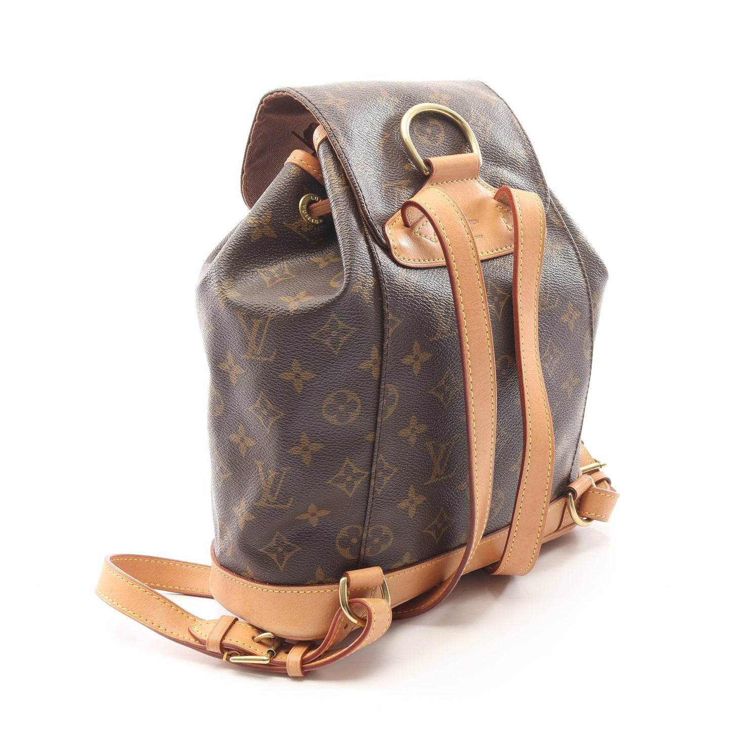 モンスリMM モノグラム バックパック リュックサック PVC レザー ブラウン ルイヴィトン バッグ LOUIS VUITTON