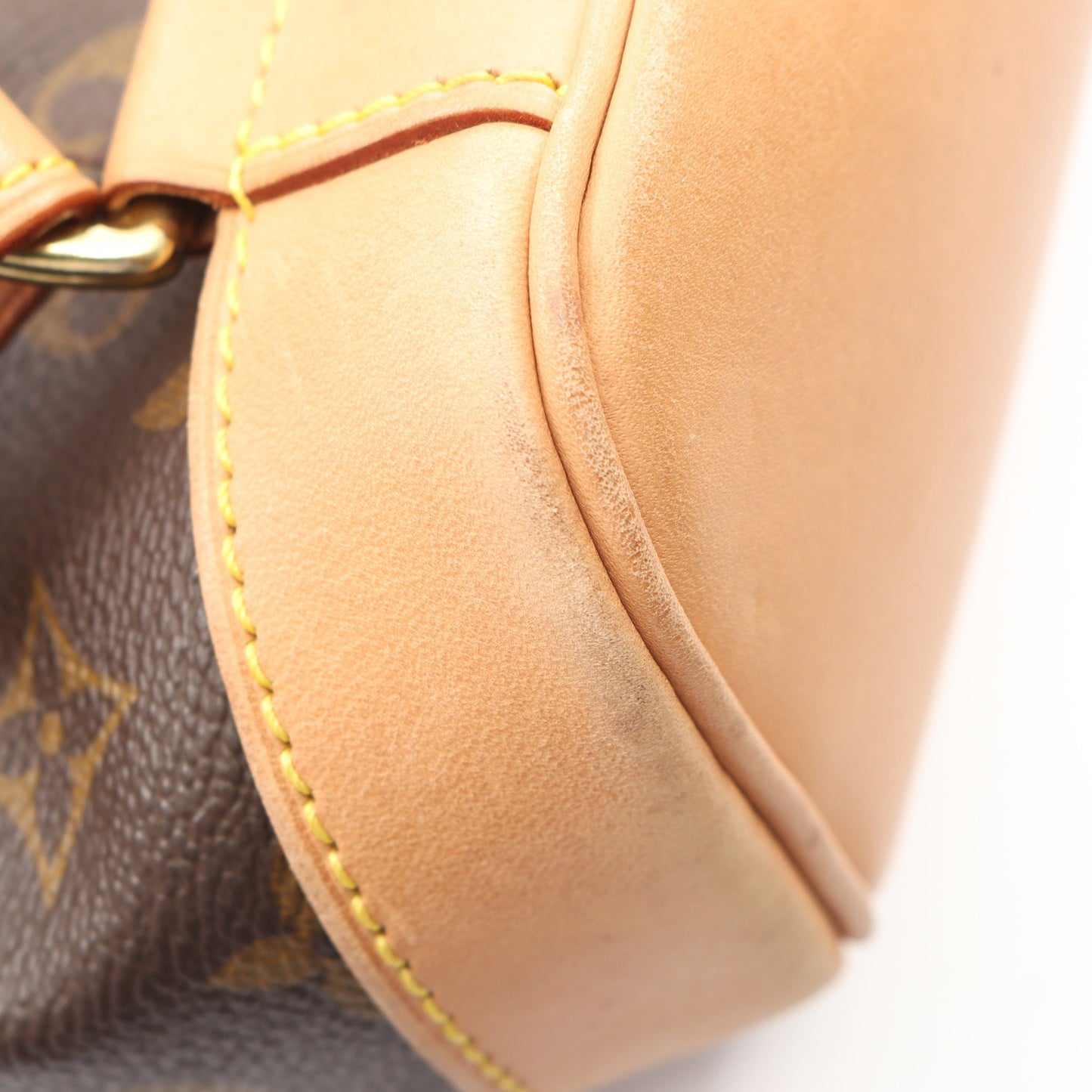モンスリMM モノグラム バックパック リュックサック PVC レザー ブラウン ルイヴィトン バッグ LOUIS VUITTON