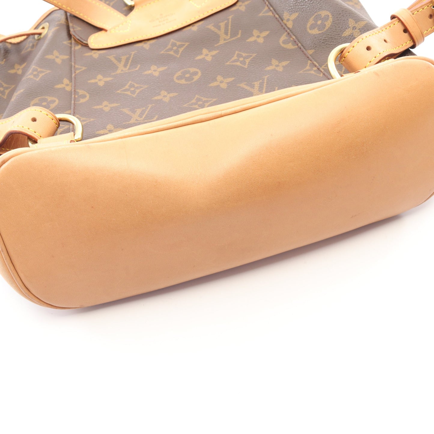 モンスリMM モノグラム バックパック リュックサック PVC レザー ブラウン ルイヴィトン バッグ LOUIS VUITTON