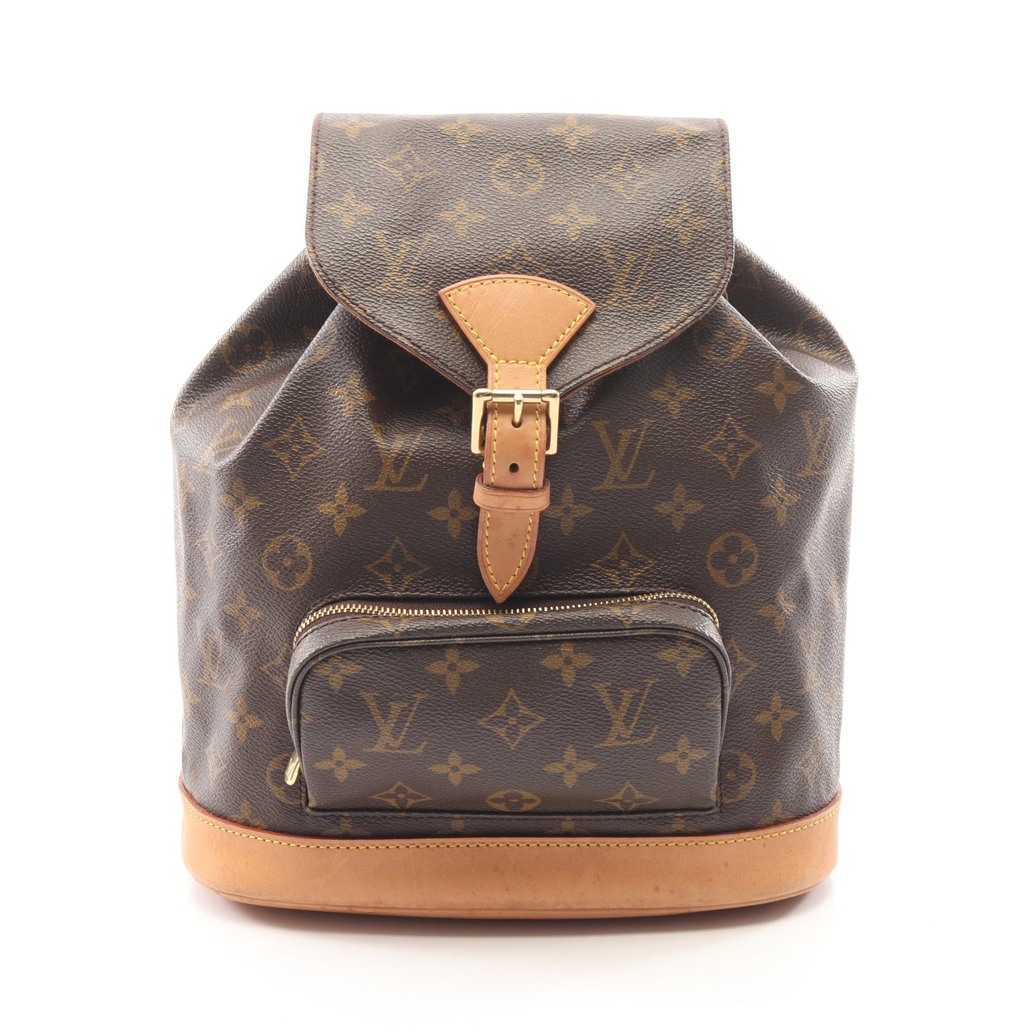 モンスリMM モノグラム バックパック リュックサック PVC レザー ブラウン ルイヴィトン バッグ LOUIS VUITTON