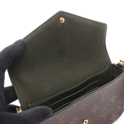 ミュルティ ポシェット フェリシー モノグラム ショルダーバッグ PVC ブラウン ダークグリーン ルイヴィトン バッグ LOUIS VUITTON