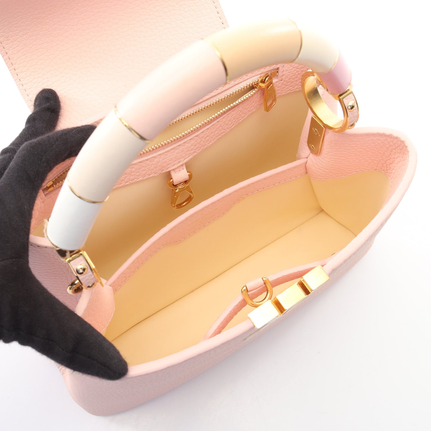 カプシーヌBB 2WAY ハンドバッグ レザー ピンク ルイヴィトン