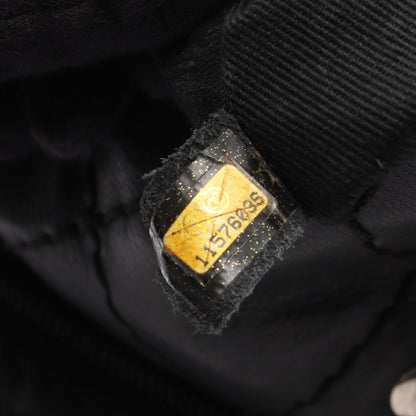 ワイルドステッチ チェーンショルダーバッグ カーフレザー ブラック シルバー金具 シャネル バッグ CHANEL