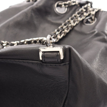 ココマーク スモール巾着 バックパック リュックサック ラムスキン ブラック シルバー金具 シャネル バッグ CHANEL