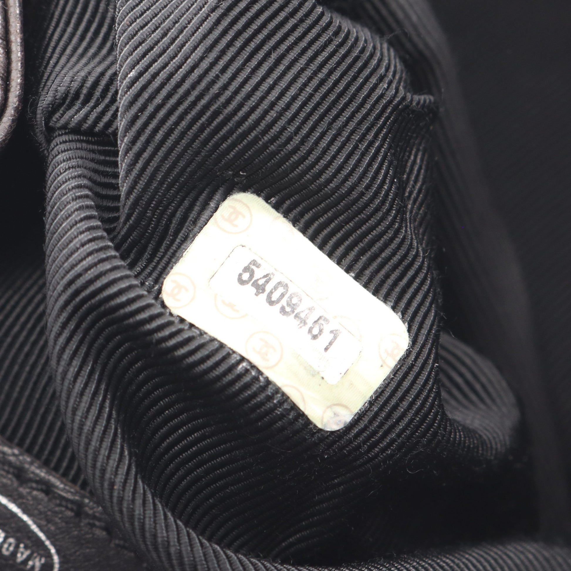 ココマーク スモール巾着 バックパック リュックサック ラムスキン ブラック シルバー金具 シャネル バッグ CHANEL