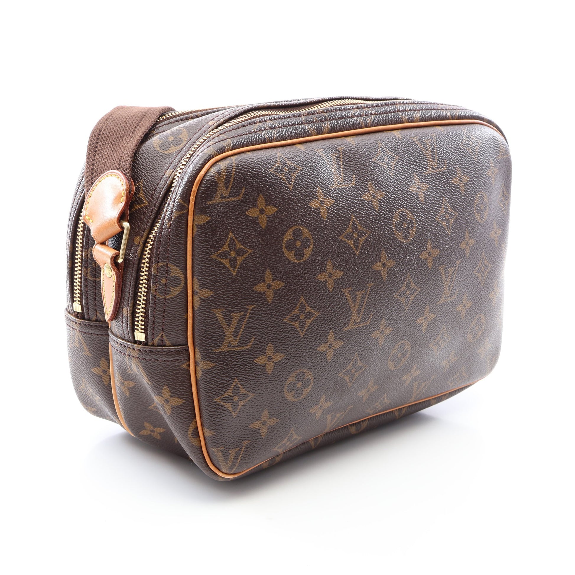 リポーターPM モノグラム ショルダーバッグ PVC レザー ブラウン ルイヴィトン バッグ LOUIS VUITTON