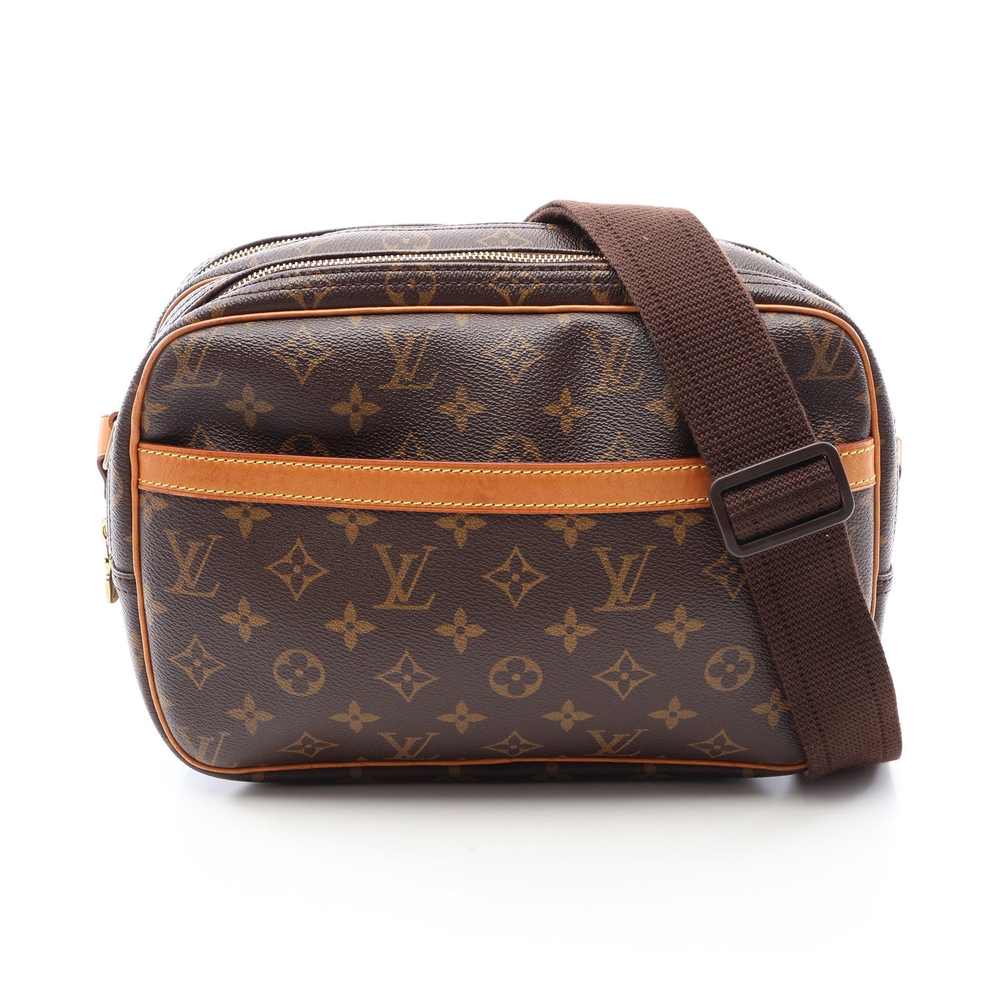リポーターPM モノグラム ショルダーバッグ PVC レザー ブラウン ルイヴィトン バッグ LOUIS VUITTON