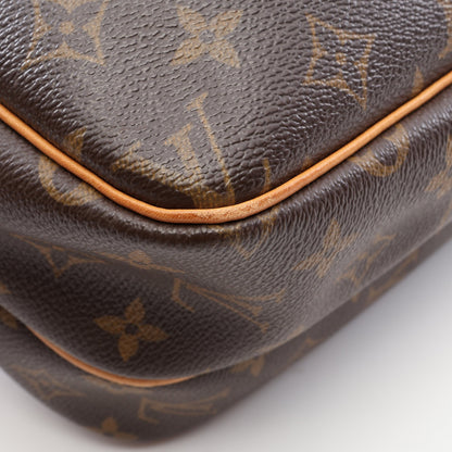 リポーターPM モノグラム ショルダーバッグ PVC レザー ブラウン ルイヴィトン バッグ LOUIS VUITTON