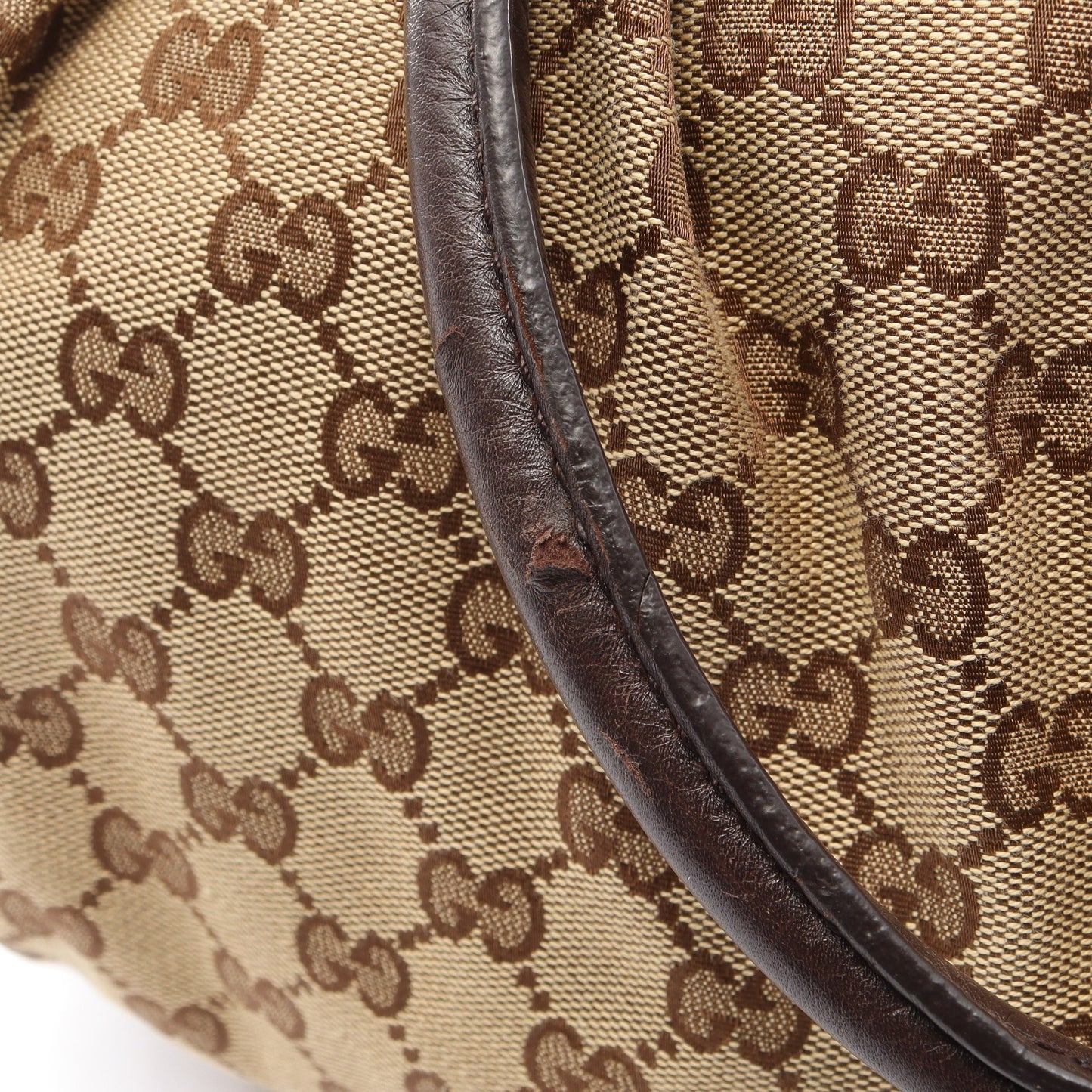 スーキー GGキャンバス ハンドバッグ キャンバス レザー ベージュ ブラウン グッチ バッグ GUCCI