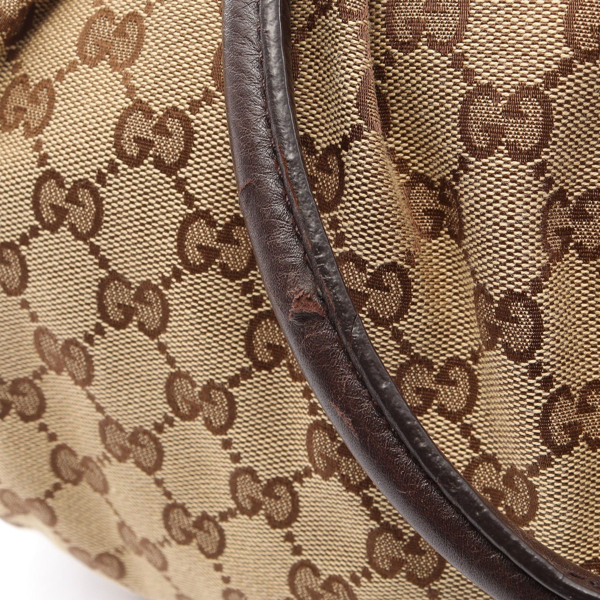 スーキー GGキャンバス ハンドバッグ キャンバス レザー ベージュ ブラウン グッチ バッグ GUCCI