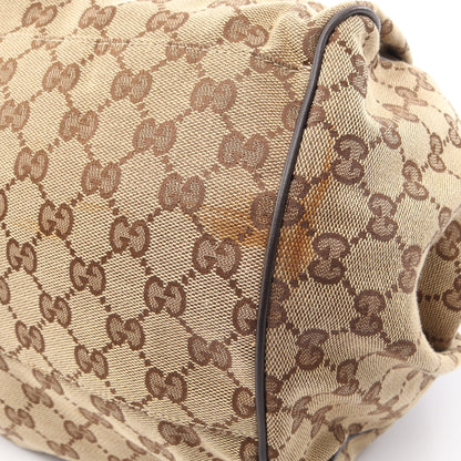 スーキー GGキャンバス ハンドバッグ キャンバス レザー ベージュ ブラウン グッチ バッグ GUCCI