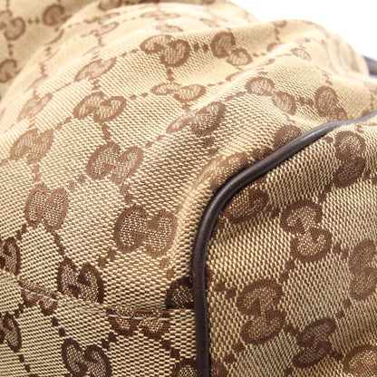 スーキー GGキャンバス ハンドバッグ キャンバス レザー ベージュ ブラウン グッチ バッグ GUCCI