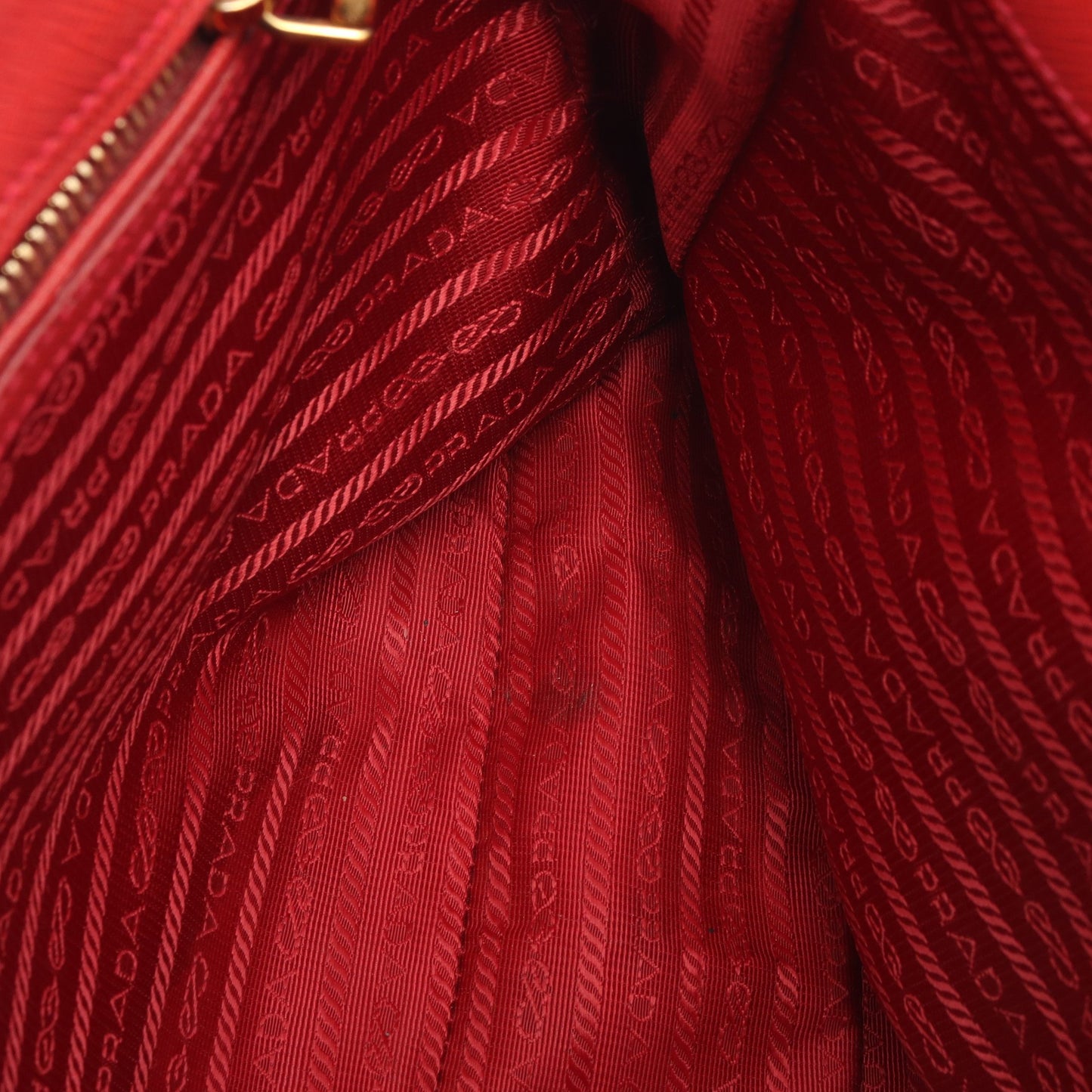 SAFFIANO LUX ガレリア 2WAY ハンドバッグ サフィアーノレザー レッド プラダ