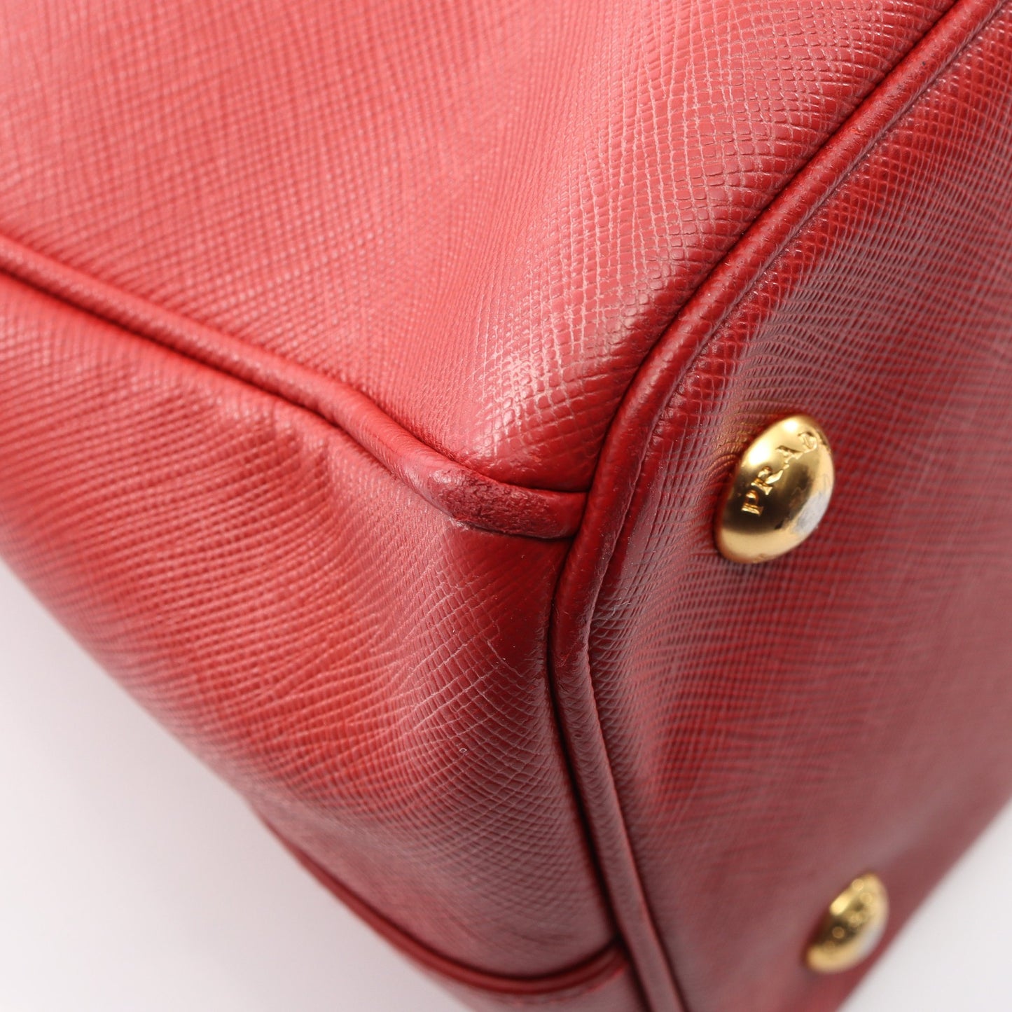 SAFFIANO LUX ガレリア 2WAY ハンドバッグ サフィアーノレザー レッド プラダ