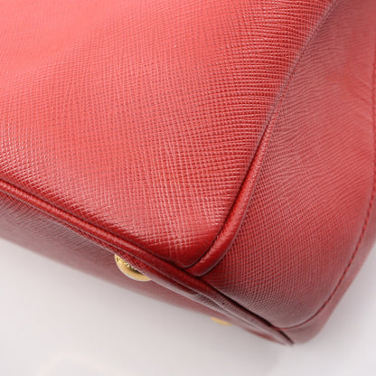 SAFFIANO LUX ガレリア 2WAY ハンドバッグ サフィアーノレザー レッド プラダ