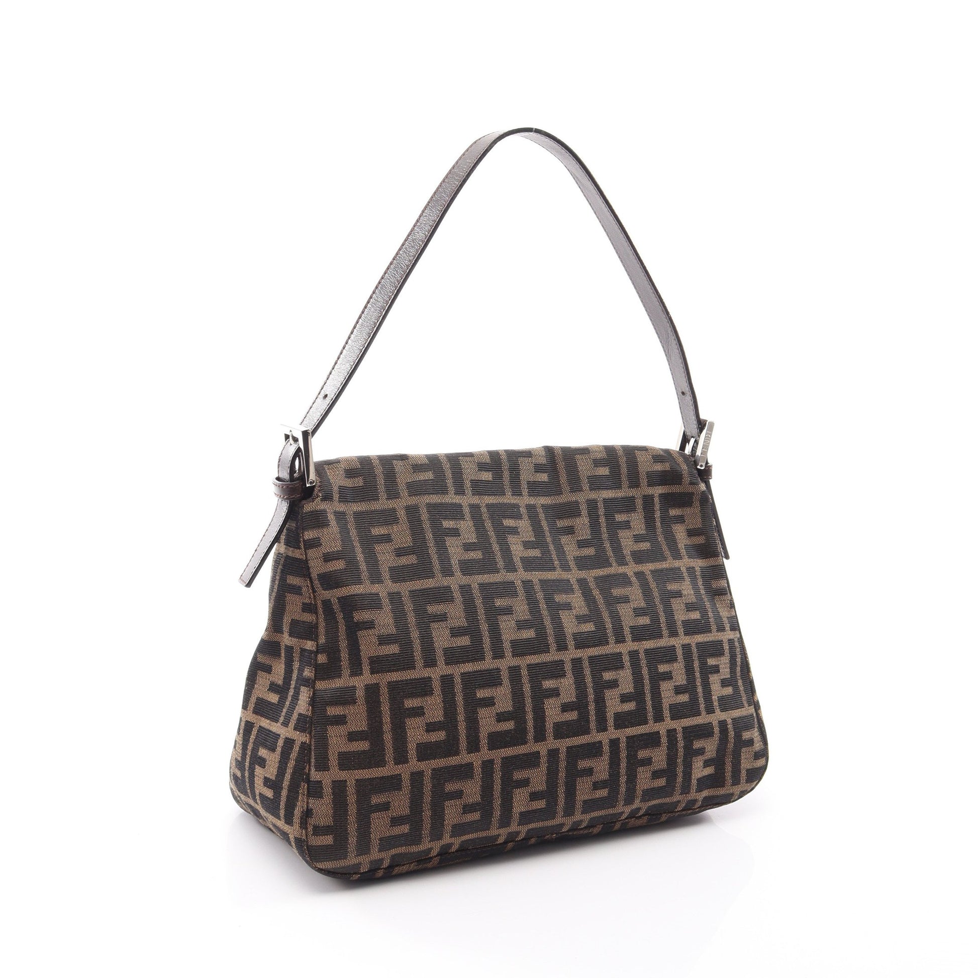 マンマバケット ズッカ ワンショルダーバッグ キャンバス レザー ベージュ ブラック ダークブラウン フェンディ バッグ FENDI