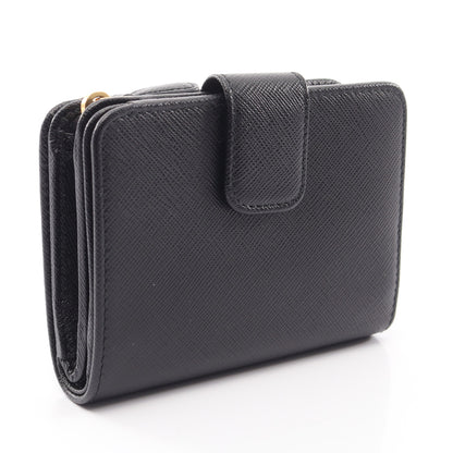 SAFFIANO TRIANG 二つ折り財布 サフィアーノレザー ブラック プラダ