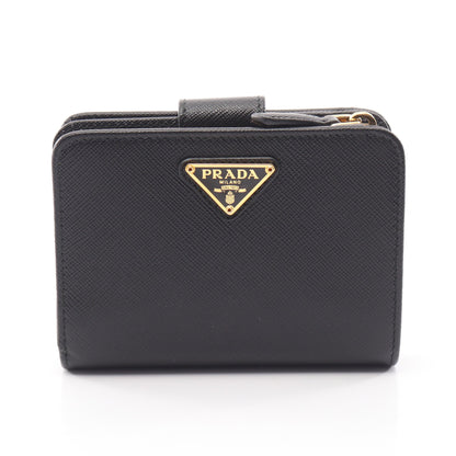 SAFFIANO TRIANG 二つ折り財布 サフィアーノレザー ブラック プラダ
