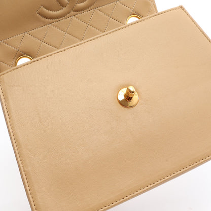 マトラッセ チェーンショルダーバッグ ラムスキン ベージュ ゴールド金具 シャネル バッグ CHANEL