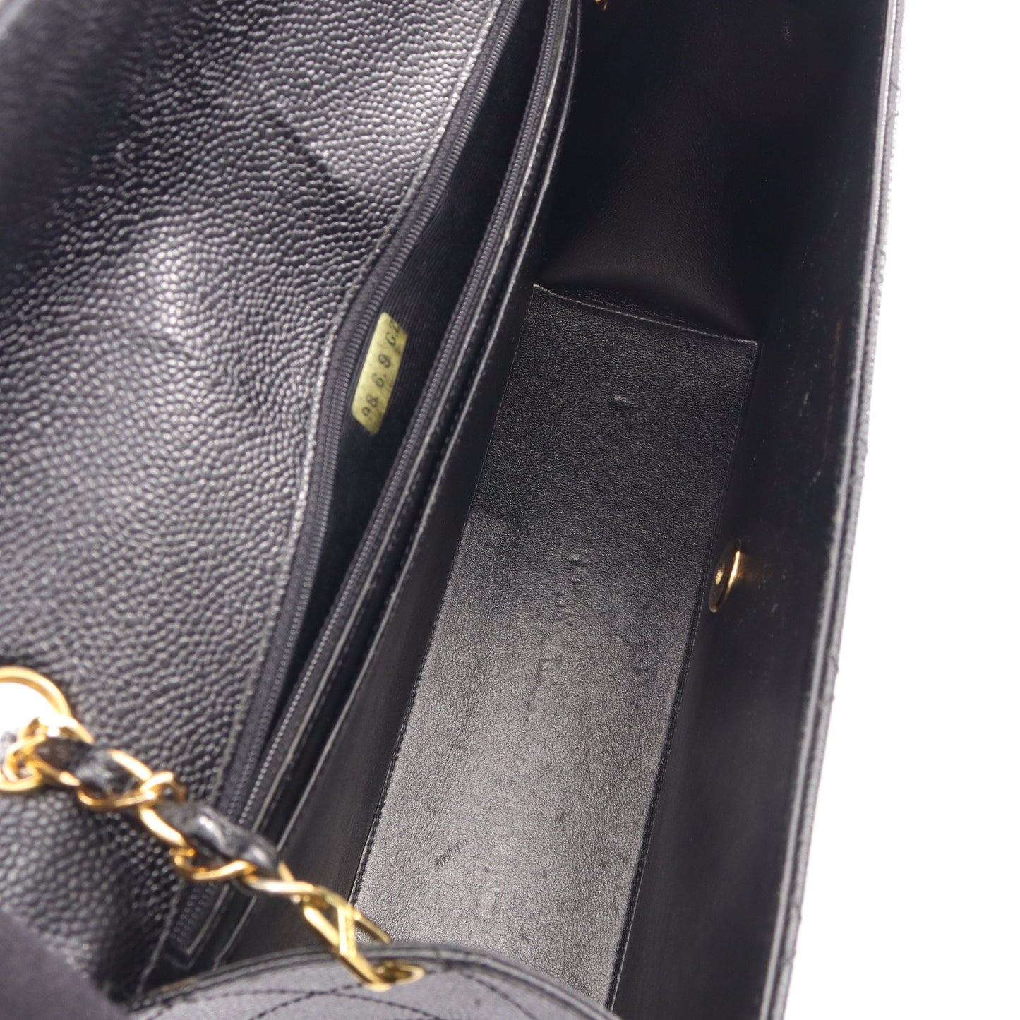 マトラッセ チェーンショルダーバッグ キャビアスキン ブラック ゴールド金具 シャネル バッグ CHANEL