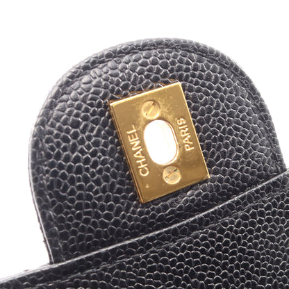 マトラッセ チェーンショルダーバッグ キャビアスキン ブラック ゴールド金具 シャネル バッグ CHANEL
