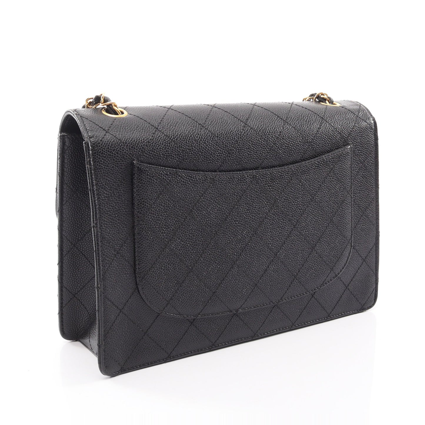 マトラッセ チェーンショルダーバッグ キャビアスキン ブラック ゴールド金具 シャネル バッグ CHANEL