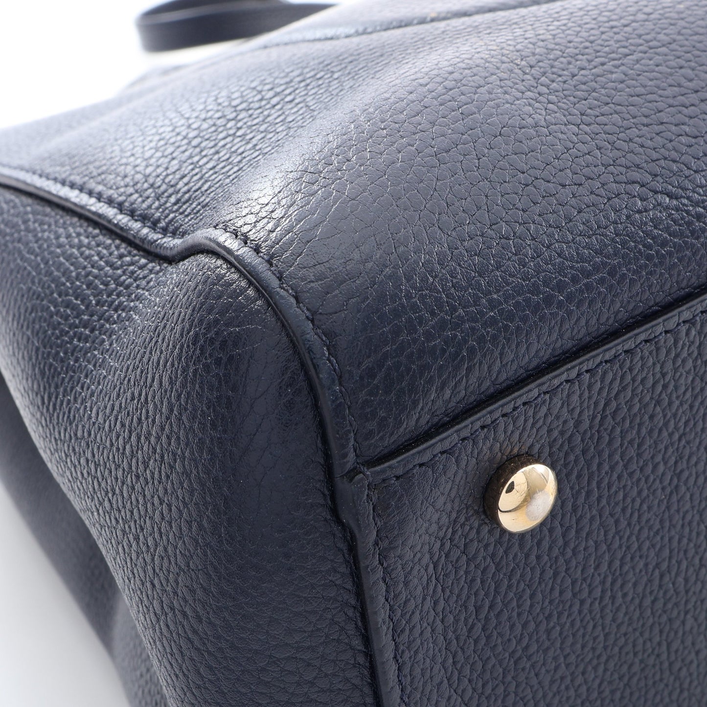 ネオエグゼクティブトート 2WAY ハンドバッグ トートバッグ レザー ネイビー ゴールド金具 シャネル