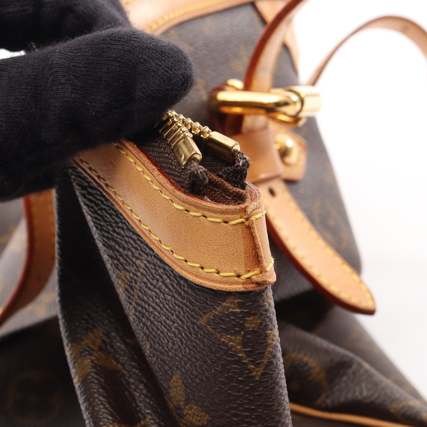 ティヴォリGM モノグラム ハンドバッグ PVC レザー ブラウン ルイヴィトン バッグ LOUIS VUITTON