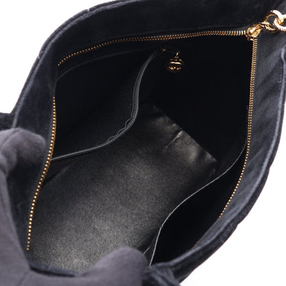復刻トート ハンドバッグ トートバッグ ベロア ブラック ゴールド金具 シャネル