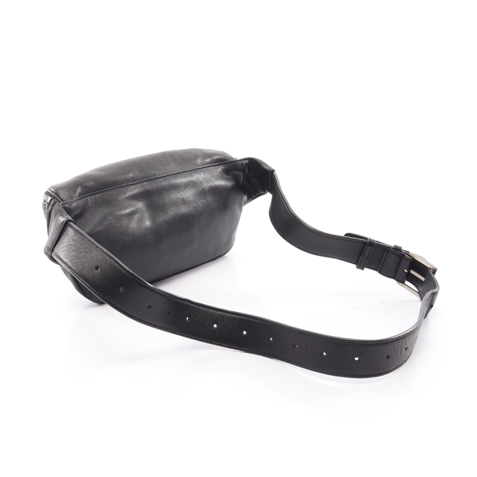 カサンドラ クラシック モノグラム ボディバッグ ウエストバッグ レザー ブラック サンローランパリ バッグ SAINT LAURENT PARIS