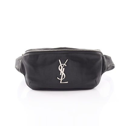カサンドラ クラシック モノグラム ボディバッグ ウエストバッグ レザー ブラック サンローランパリ バッグ SAINT LAURENT PARIS