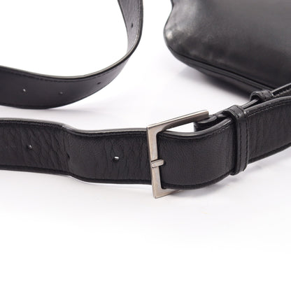カサンドラ クラシック モノグラム ボディバッグ ウエストバッグ レザー ブラック サンローランパリ バッグ SAINT LAURENT PARIS