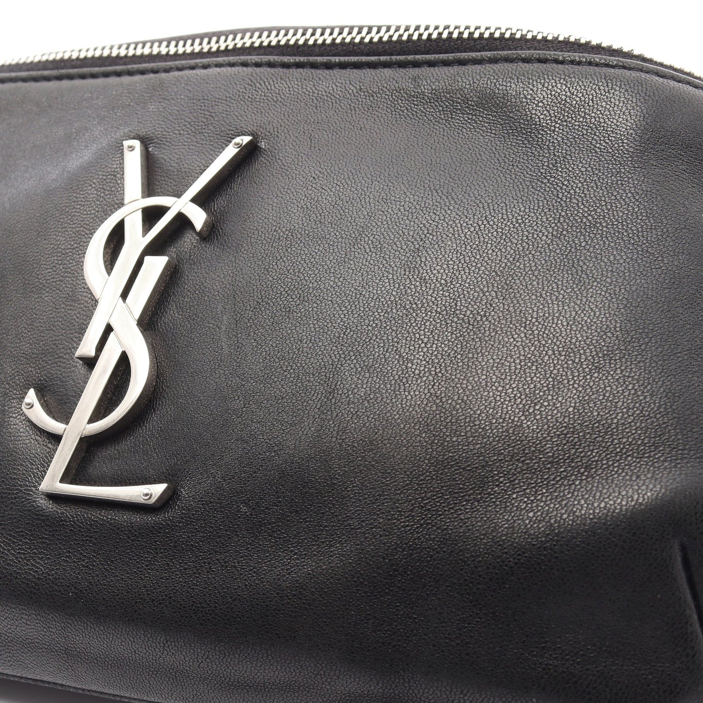 カサンドラ クラシック モノグラム ボディバッグ ウエストバッグ レザー ブラック サンローランパリ バッグ SAINT LAURENT PARIS