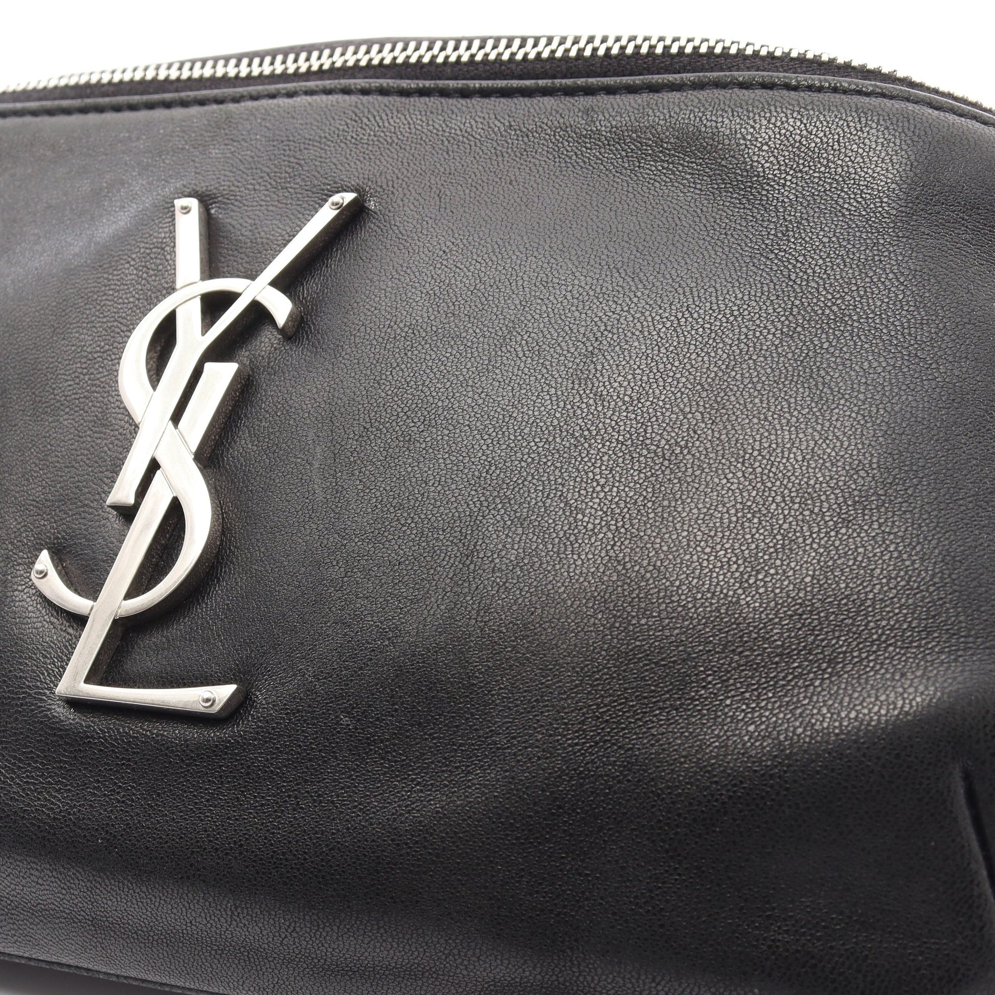 カサンドラ クラシック モノグラム ボディバッグ ウエストバッグ レザー ブラック サンローランパリ バッグ SAINT LAURENT PARIS