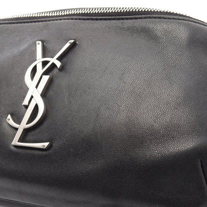 カサンドラ クラシック モノグラム ボディバッグ ウエストバッグ レザー ブラック サンローランパリ バッグ SAINT LAURENT PARIS
