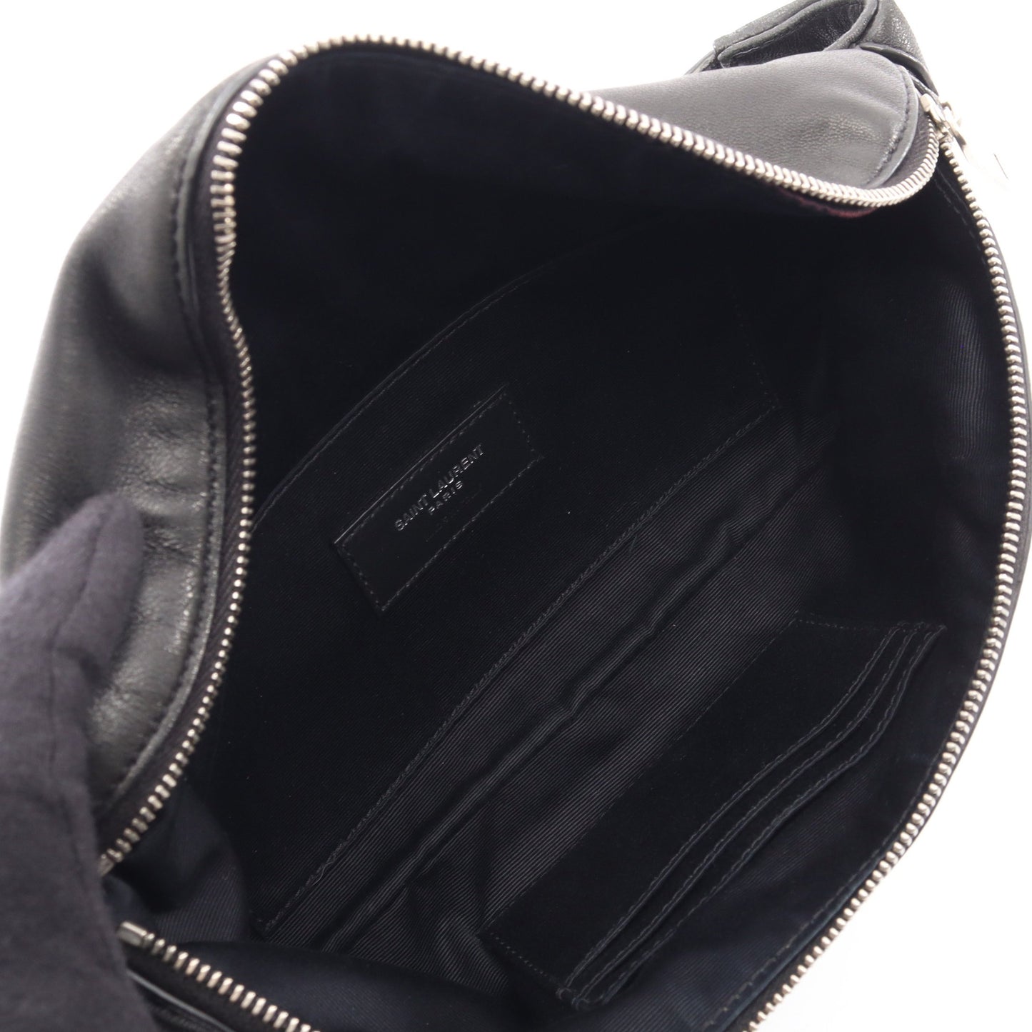 カサンドラ クラシック モノグラム ボディバッグ ウエストバッグ レザー ブラック サンローランパリ バッグ SAINT LAURENT PARIS