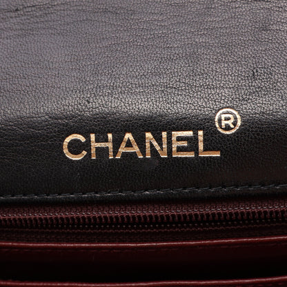ミニマトラッセ チェーンハンドバッグ ラムスキン ブラック ゴールド金具 ヴィンテージ シャネル