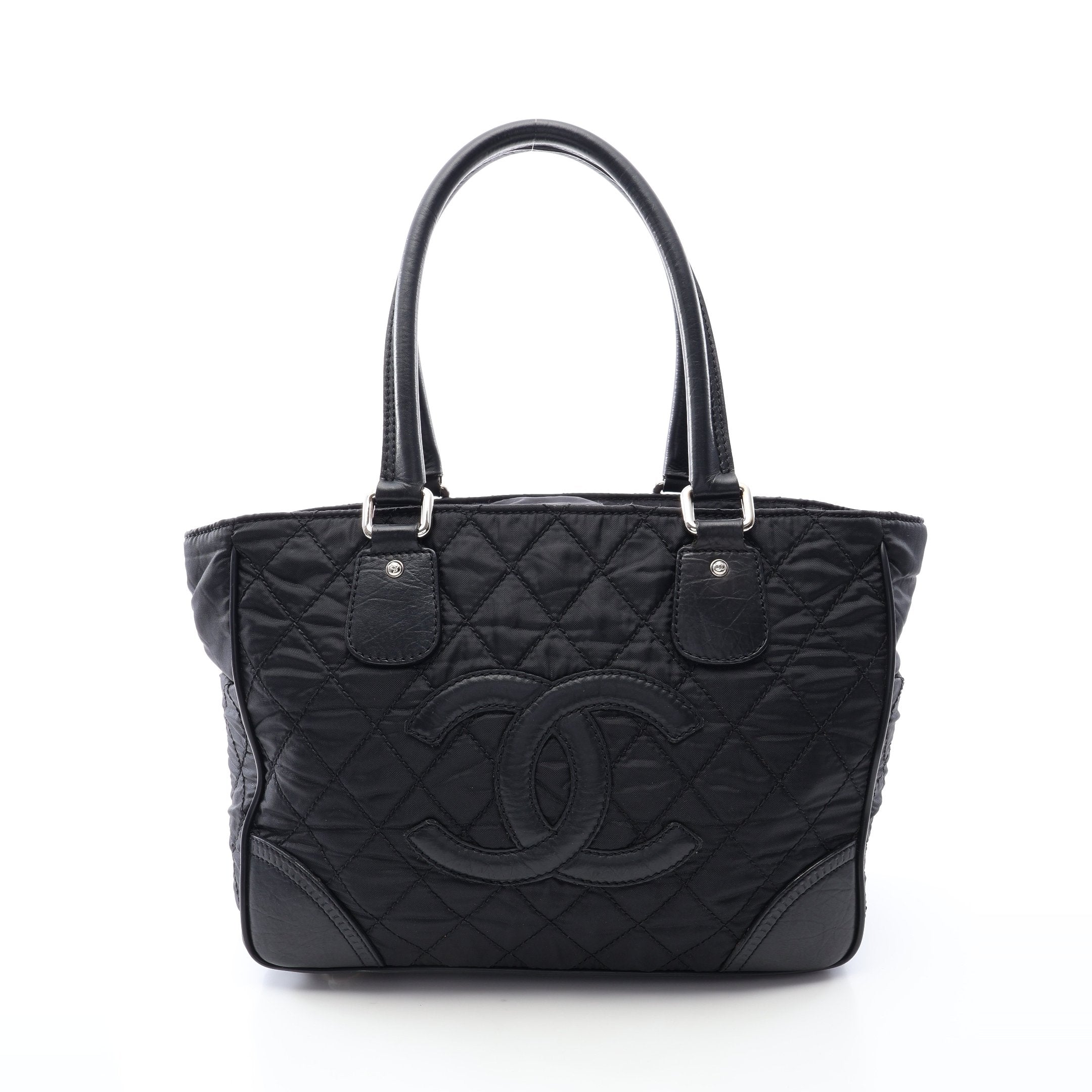 ほぼ新品CHANEL　パリ·ニューヨークライン　トートバッグ パリニューヨークライン ハンドバッグ トートバッグ ナイロン レザー