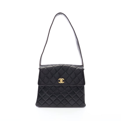 マトラッセ ワンショルダーバッグ ラムスキン ブラック ゴールド金具 シャネル バッグ CHANEL