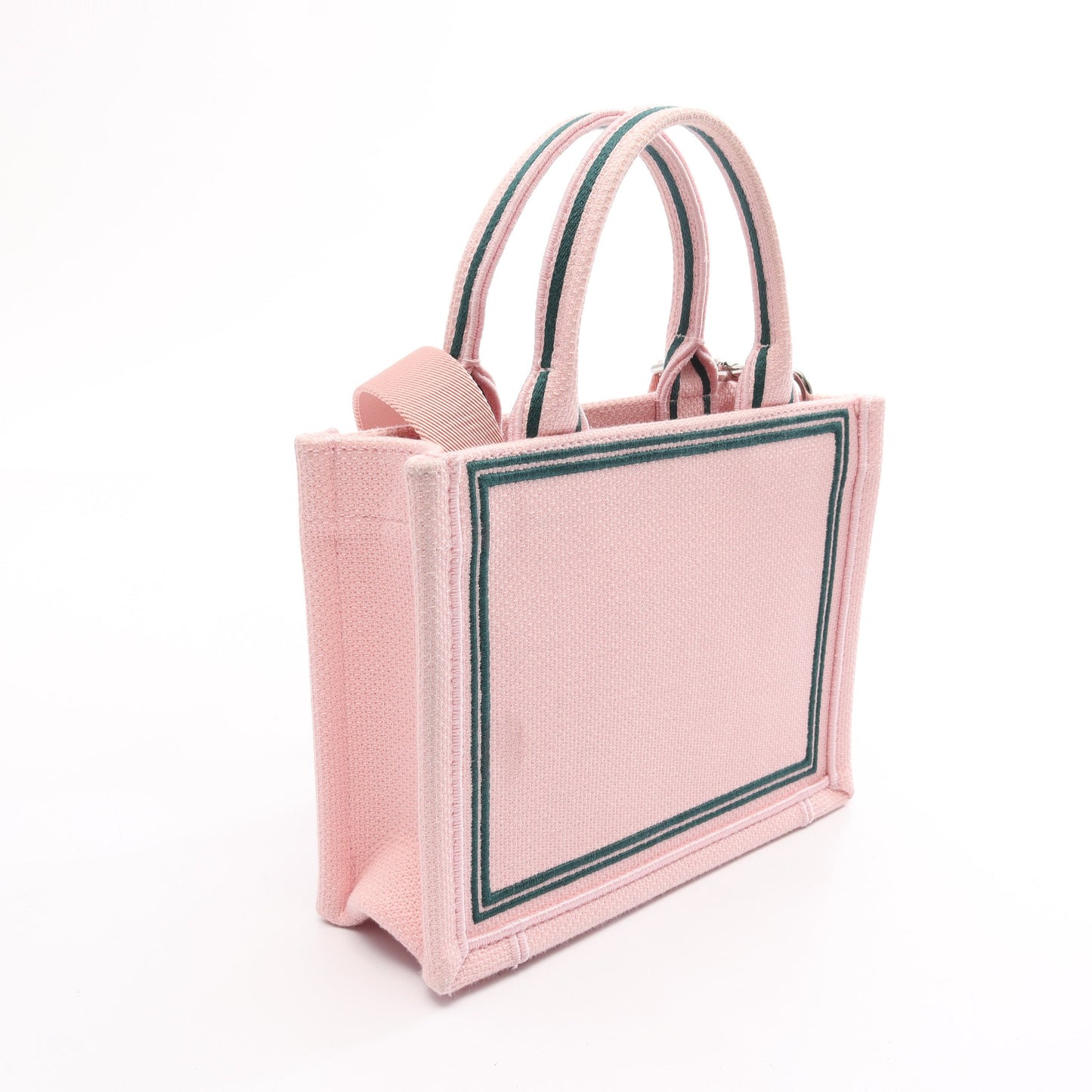 BOOK TOTE ブックトート スモール 2WAY ハンドバッグ トートバッグ キャンバス ピンク グリーン クリスチャンディオール