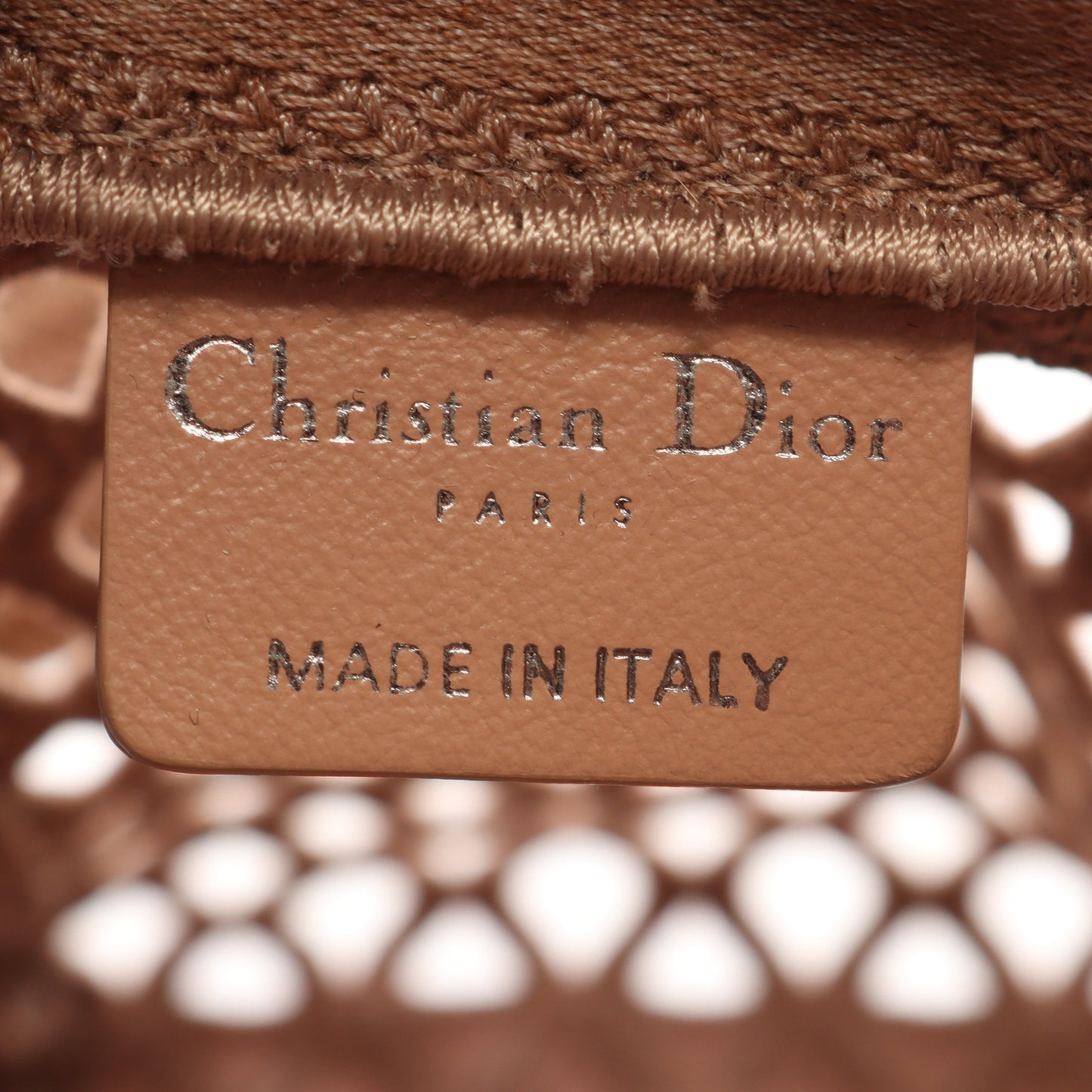 DIOR CAMP メッシュ メッセンジャーバッグ ショルダーバッグ キャンバス ピンクベージュ クリスチャンディオール