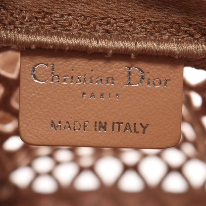 DIOR CAMP メッシュ メッセンジャーバッグ ショルダーバッグ キャンバス ピンクベージュ クリスチャンディオール