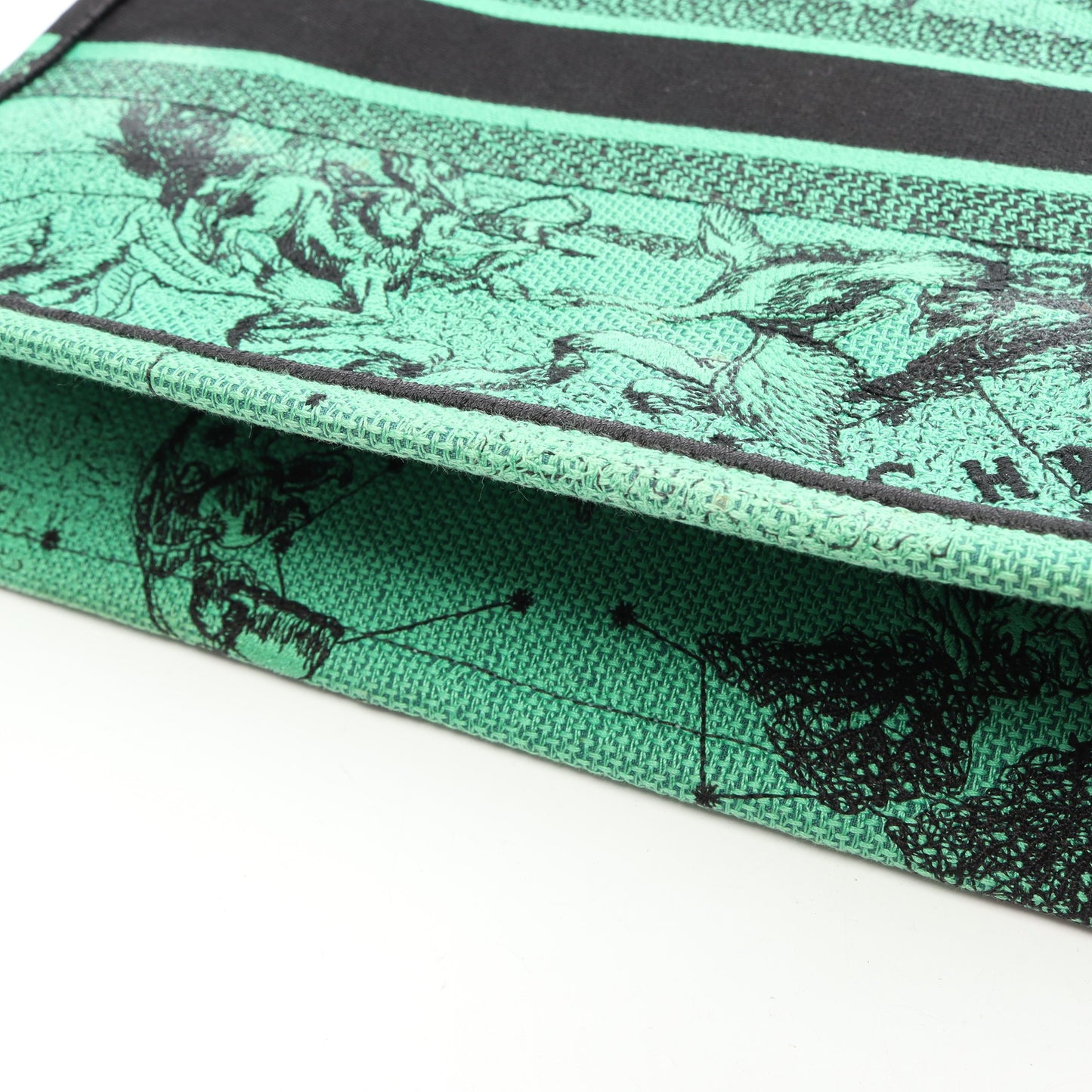 BOOK TOTE ブックトート ミディアム ハンドバッグ トートバッグ キャンバス グリーン ブラック クリスチャンディオール バッグ Christian Dior