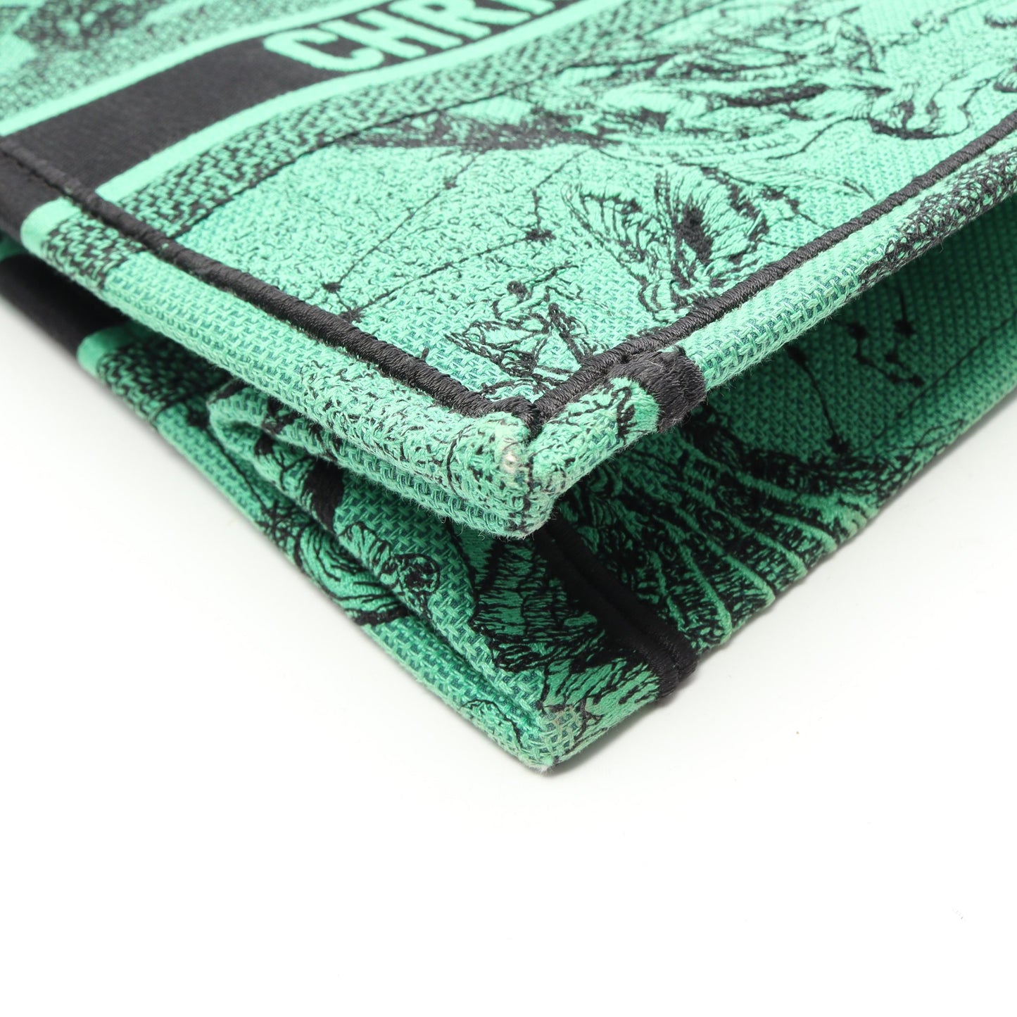 BOOK TOTE ブックトート ミディアム ハンドバッグ トートバッグ キャンバス グリーン ブラック クリスチャンディオール バッグ Christian Dior